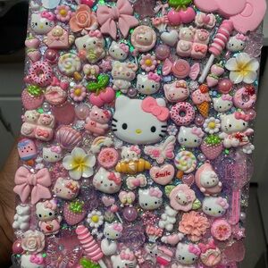 Hello Kitty Pink and White Decoden Phone Case with Charms
